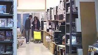 Office MILF Secretary Gets Her Suggestive Body Fucked in Public Gangbang