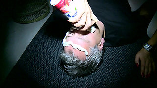 Hot mouth of busty nurse!