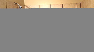 Shower time showing my hot body while going live!