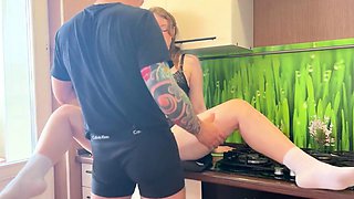 Blonde Stepmom Spacenintenda Dry Humps and Grinds Big Ass