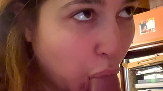 Oda films himself in POV swallowing Desess' cock and looking him in the eye