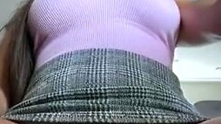 Blonde tight pussy babe solo toy fun in glamour masturbation
