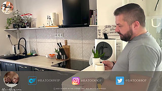 Amateur MILF needed some cream for her coffee so she milked her husband