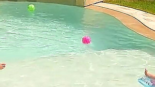 Blonde Poolside Gangbang with Multiple Cocks