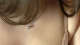 POV deepthroat and footjob big dick, with hot brunette in the hotel, 4K