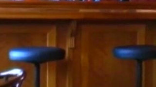 Pissing fucking threesome in kitchen