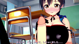 Royal Waifu: Amazing Breasted Schoolgirl Dominates Class - Hentai