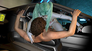 Rebecca Sucking Dick in the Car - Cyberpunk Edgerunners