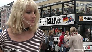 German blondie orgy public pounded
