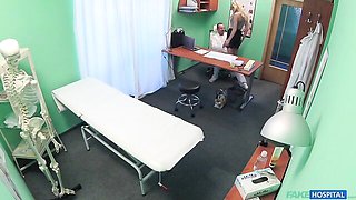 Muscular fake doctor drilled a gorgeous blonde Karina Grand