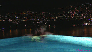 Couple Go for Late Skinny Dip Fondle