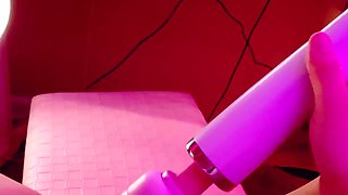 Egirl in Cow fit makes herself cum  - Big ass