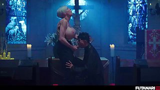 Tanya Virago Dominates Emilio Mazote with Futanari Big Tits