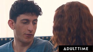Big Tits Redhead Stepmom Natasha Nice Guides Innocent Stepson Nick Strokes Through Edging Techniques and Hard