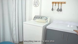 Sexy latina girl in glasses worhips my huge cock with her mouth and then starts riding it in lustful abandon