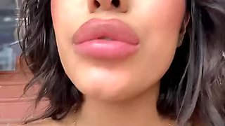 Bunny Ears Shemale Masturbates With Pink Dildo in Jeans