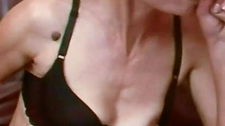 Ugly blonde mature gets big cock fucked by step son