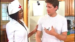 Black nurse: Blowjob, Doggy  Cowgirl Porn
