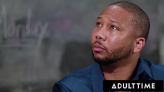 Lewd schoolgirl Emma Hicks seduces her teacher into naughty sex in the classroom!