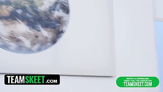 My step sisters look like students, but can they bang like one?