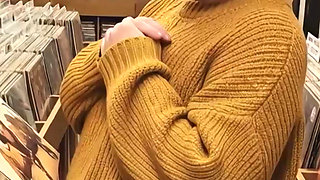 I Grabbed My Big Tits and Played with Them in Many Sweaters for My 63f Lesbian Roommate I Wanted to Scissor Lick and 69 Her