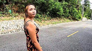 Thai GF with a big booty fucked hard
