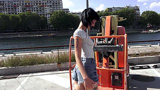 I creampied this Belgian tourist's in the public toilet