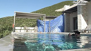 Glamour Mugur and Julia North - pool action - Mugur Porn