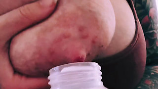 Hand Expressing From Milky Tits
