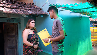 Indian Village Bhabhi Get Fucked in Her Tight Pussy by Loan Manager During Day Time