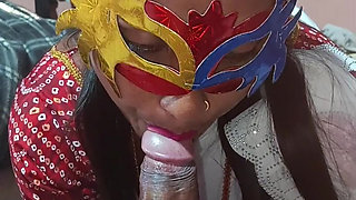 Holi khelne se pahle pati se chudawa kar unke lund se holi kheli