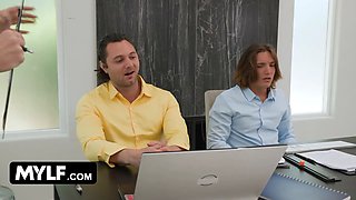 World's hottest chief! hot beauty pays back her pervy employees with her pierced knockers and Big Ass