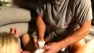 Blonde Big Tits Cougar Wife seduce to Risky Cheating Fuck