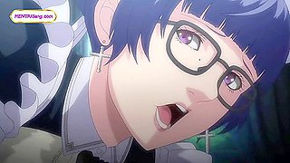 Pink haired cutie milks cock with food play & messy footjob ▰ Hentai Anime