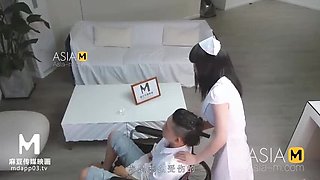 Asian Nurse Xun Xiao Xiao Visits My Home for a Wild Caretaker Fuck