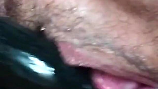 Queen of Vegetables Fucks Cucumber in Black Condom