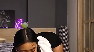 I Went After College on My Bed to Play Huge Dildo