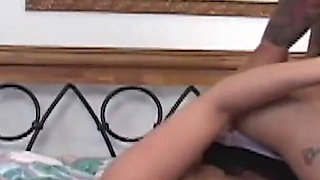 Brunette MILF Getting Fucked in the Ass and Mouth Cumshot