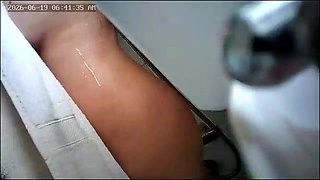 Asian milf spied while showering