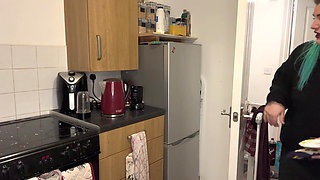 Annoyed Maid Butt Cleaning