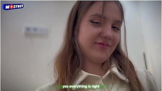 Baby, Are You Really Virgin? Fucked Virgin Pussy And Mouth Of Slutty Student