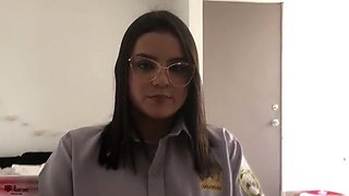 The Gorgeous Security Guard, Melanie, Greets Me with a Hot Blowjob - FULL STORY