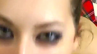 Sexy Cute Schoolgirl Kimber Lee Gets a Sloppy Facial!