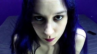 Amateur busty brunette masturbates and does hand job