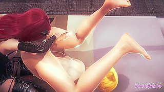 Sissy Crossdresser - Yaoi Femboy Wears Leather And Does Annalingus While Jerking Off And Getting Fucked