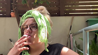 Morning Outdoor Smoking Ritual - BBW Brazilian MILF Goddess