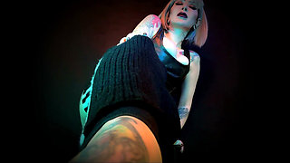 Halloween Foot Gag Challenge, Fatal End Version - POV, Foot Fetish, Goth, Adidas