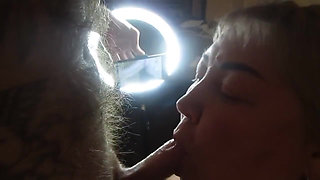 Fucked bbw the bitch in the mouth and cum profusely