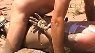 Julie Fucked Like a Mud Pig - Dress Destroyed, Lingerie, Pounded, Hogtied, Face in the Mud