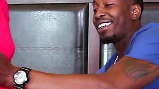 Cute tattooed teen fucked by a BBC on the bed